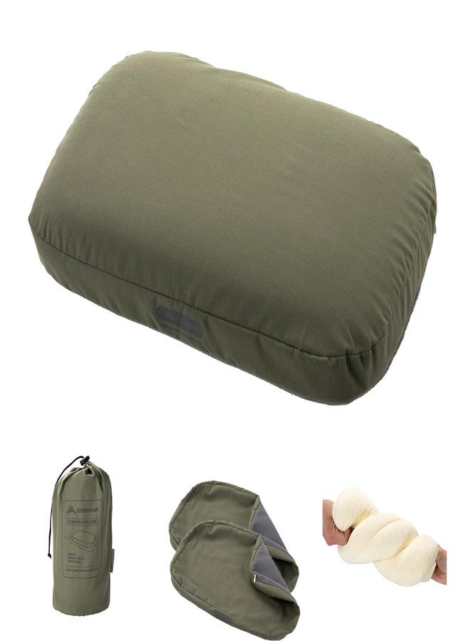 BISINNA Camping Memory Foam Pillow, Ultralight Travel Pillow, Backpacking Pillow with Removable Cover, Ergonomic, Neck Lumbar Support for Outdoor Car Airplane Camp Hiking Backpacking - Image 1