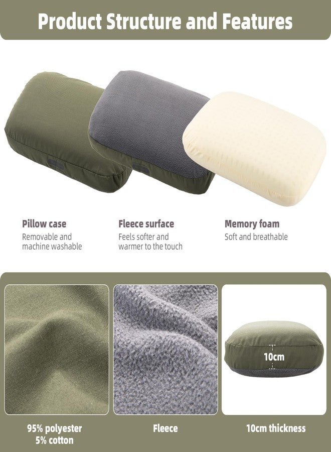 BISINNA Camping Memory Foam Pillow, Ultralight Travel Pillow, Backpacking Pillow with Removable Cover, Ergonomic, Neck Lumbar Support for Outdoor Car Airplane Camp Hiking Backpacking - Image 3