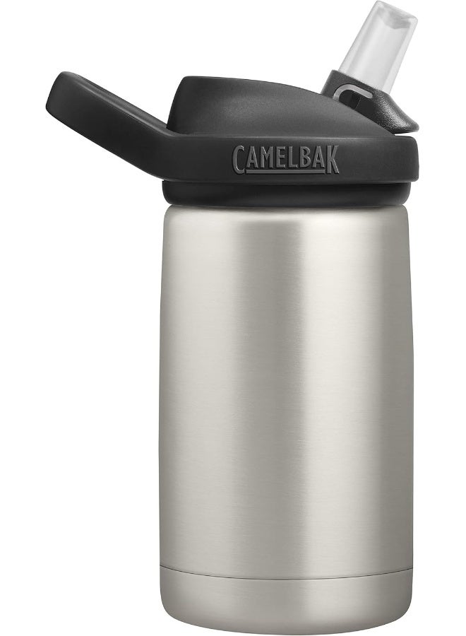 CAMELBAK زجاجة كاملباك إيدي+ للأطفال سعة 12 أونصة، مصنوعة من الفولاذ المقاوم للصدأ المعزول مع غطاء قشة - Image 3