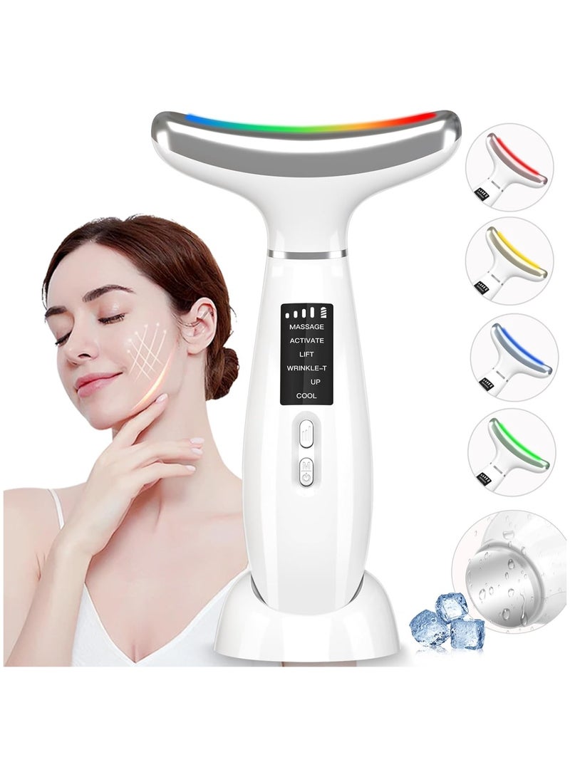 general Neck Face Beauty Device Multifunctional Portable Facial Massager 4 Color Led Face Neck Massager for Skin Care - Image 1