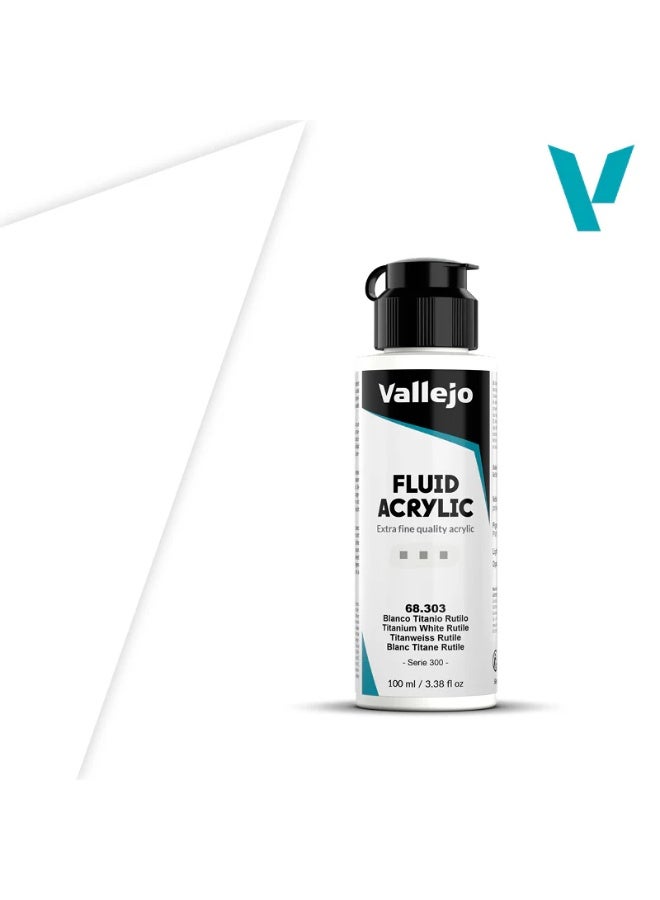 أكريليك سائل 303، روتيل أبيض تيتانيوم، 100 مل - طلاء أكريليك احترافي للفنانين
