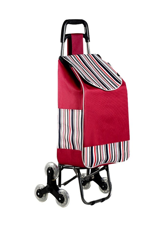 Occuwzz - Folding Rolling Cart with Wheels Shopping Cart Portable Trolley Bag Utility Cart Heavy Duty Stair Carts with Adjustable Bungee Cord and 2 Models Switching Big Volume 6 Grocery Cart on Wheel - Image 1