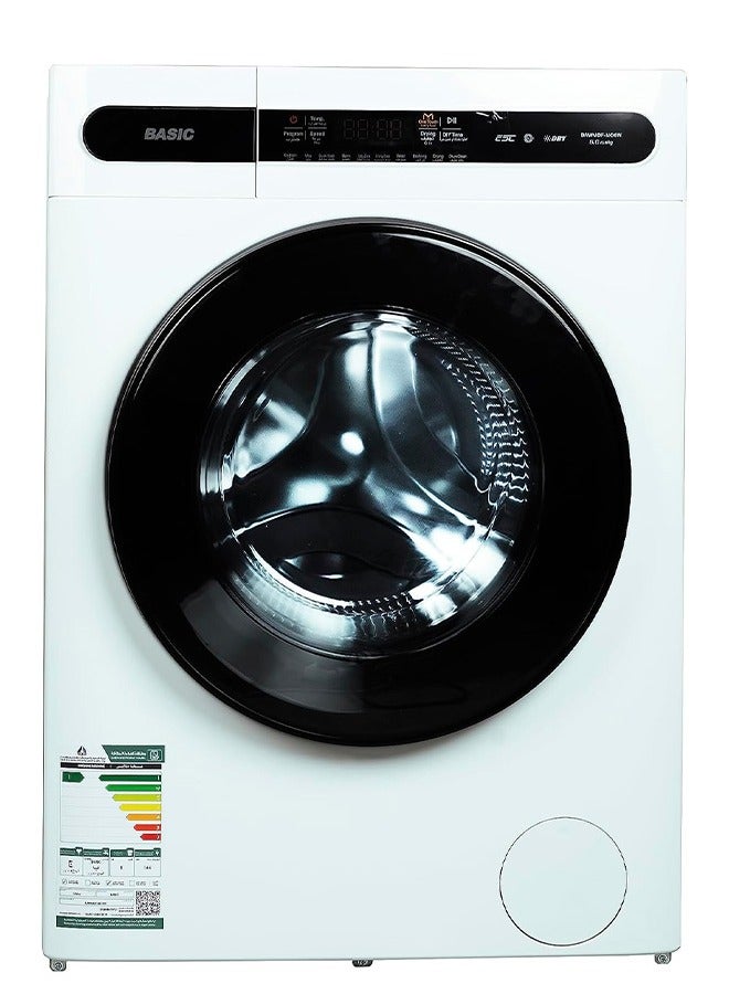 BASIC Front Loading Washing Machine - 8 kg - Inverter - Drying 100% - White - BAWMDF-MO8W - Image 2