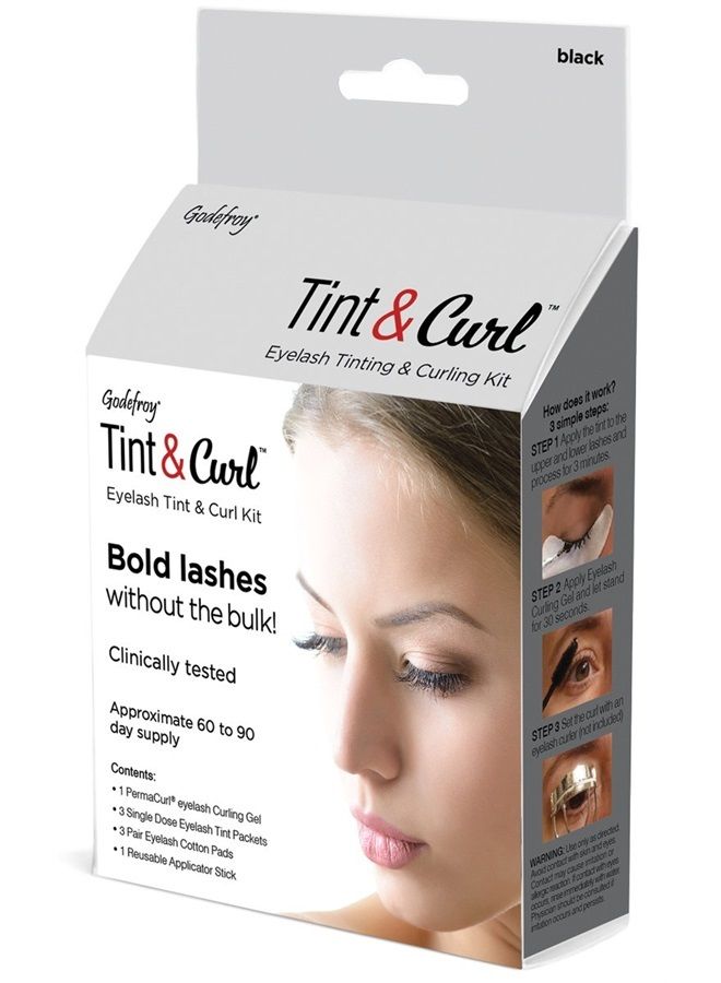Godefroy Eyelash Tint & Curl For Bold Lashes, 6 Ounce, Black - Image 1