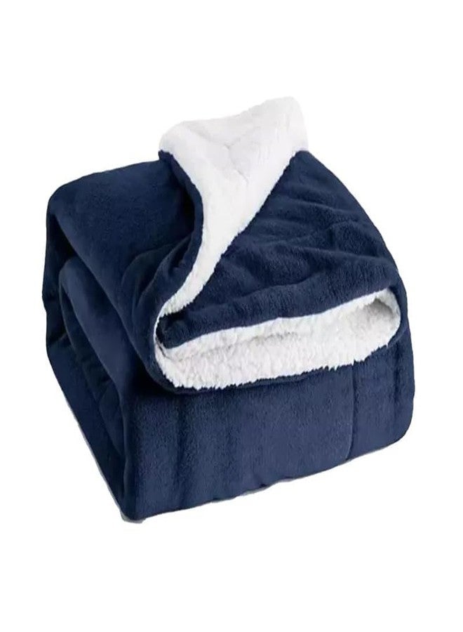 Bumtum Super Soft New Born Baby Double Layer AC Blanket | Wrapper Sheet for Baby Boys & Baby Girls | Lightweight | Super Comfortable (130cm x 105cm, Navy) - Image 1