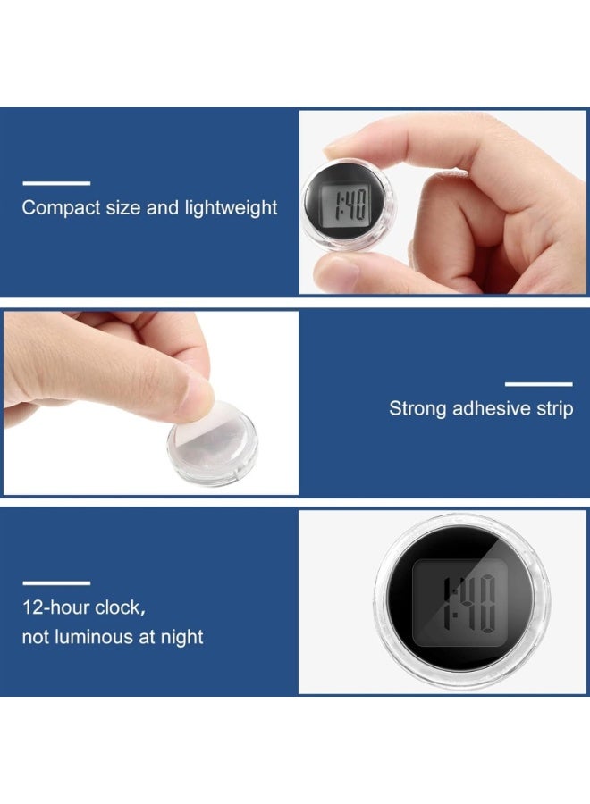 Beauenty Motorcycle Handlebar Mount Clock, Water-proof Stick-On Motorbike Mount Watch Digital Clocks for Vehicle, Auto, Car and More (3 Pieces) - Image 3