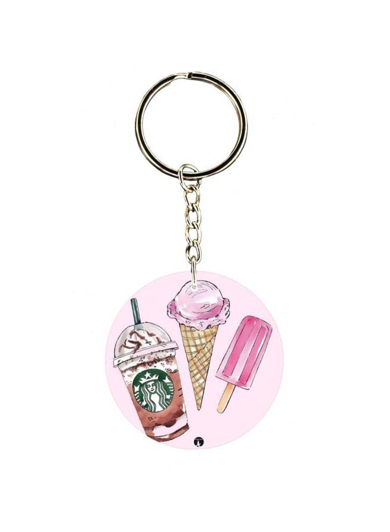 RKN Double Sided Ice Cream Printed Keychain