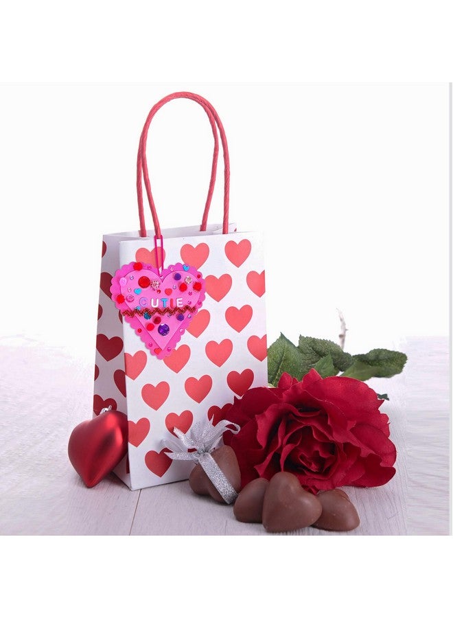 Winlyn 24 Sets Valentine's Day Heart Ornaments Decorations DIY Foam Craft Kits Assorted Shapes Stickers Pom-poms Googly Eyes for Kids Classroom Art Activity Gift Exchange - Image 5