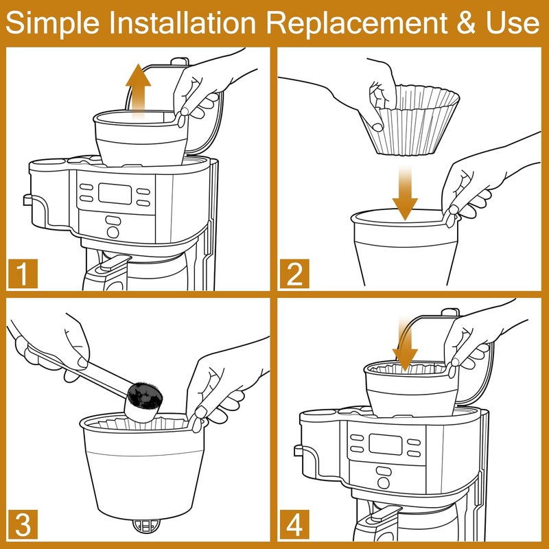 HASMX 990117900 Coffee Maker Brew Basket Replacement Part for Hamilton Beach CoffeeMaker 49980, 49980A, 49980Z, 49983, 49983S Black Plastic Filter Basket Holder (1-Pack) - Image 3