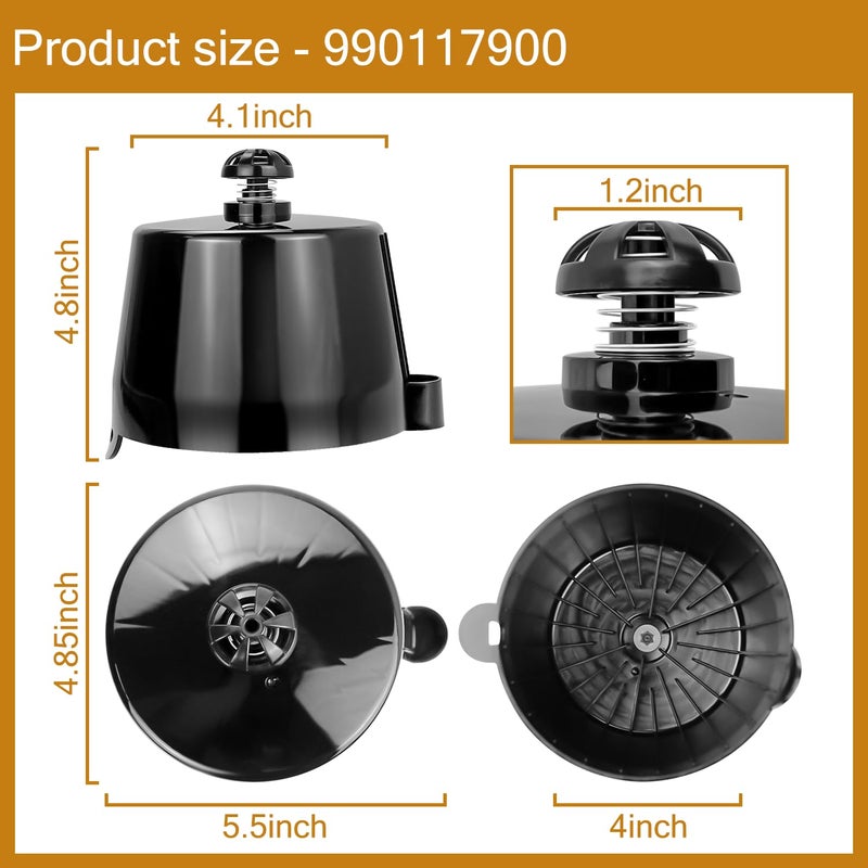 HASMX 990117900 Coffee Maker Brew Basket Replacement Part for Hamilton Beach CoffeeMaker 49980, 49980A, 49980Z, 49983, 49983S Black Plastic Filter Basket Holder (1-Pack) - Image 5