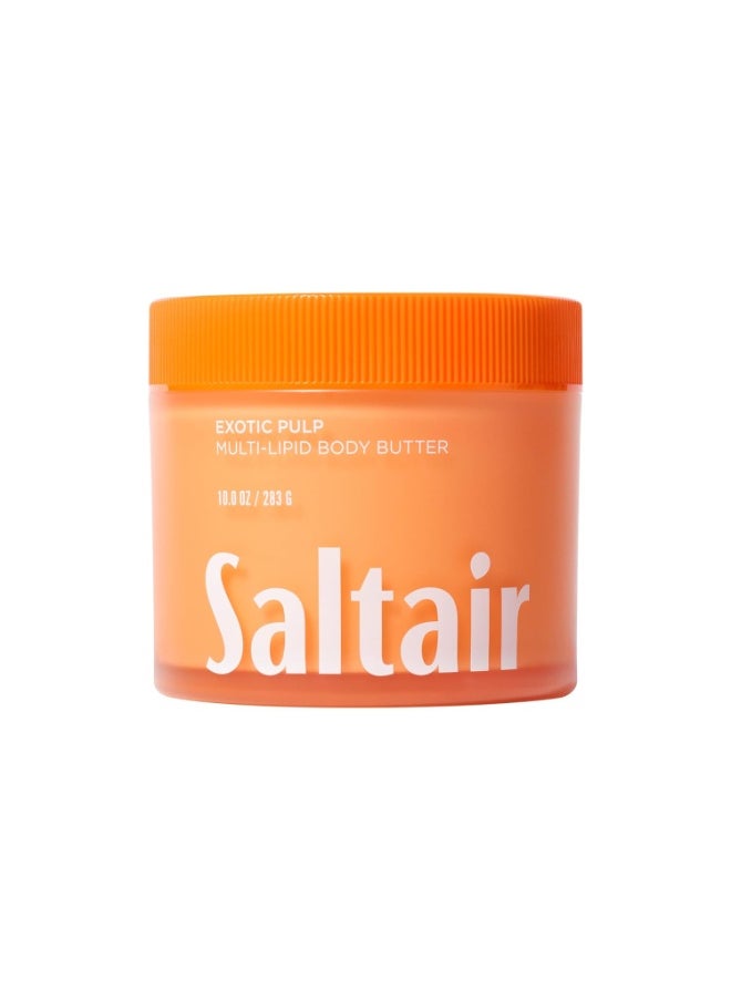 Saltair Saltair Multi-Lipid Body Butter - Rich, Nourishing Exotic Pulp Hydrating Body Cream with Ceramide Complex, Coconut Oil, Shea Butter, and Sea Buckthorn. Deep Moisturizing Dry Skin Care. 10oz Jar  - Image 1