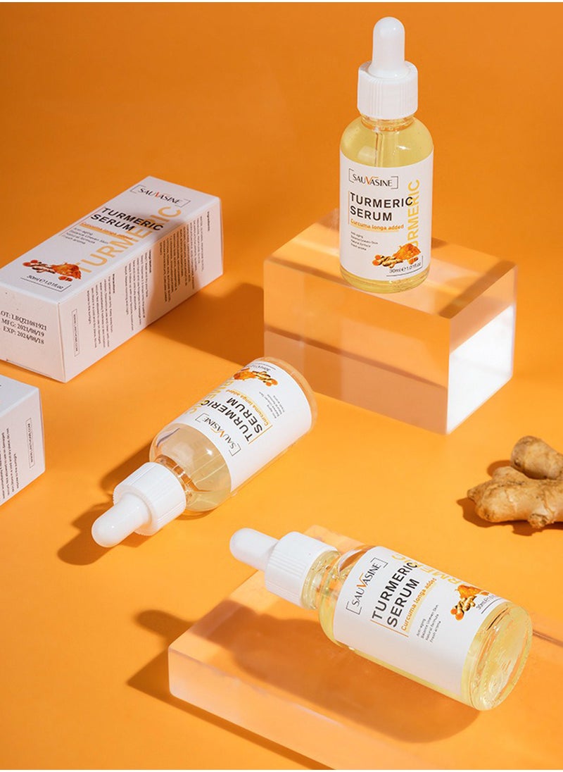 SAUVASINE Turmeric Serum, Anti-Aging Anti Wrinkles Brightening Rejuvenating Dark Spot Corrector Serum, Hydrating Moisturizing Facial Repair Serum, Evens Tone, Clears Acne, Minimizes Pores 30ml  - Image 2
