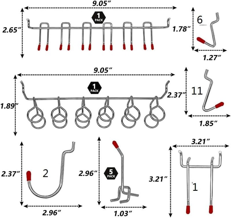 Wen Workbench Pegboard Accessory Kit, 114-Piece (WB114A) - Image 3