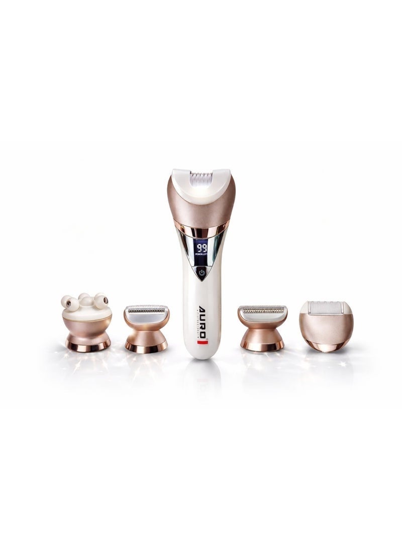 اورو ماكينة العناية النسائية AURO 5 في 1 لإزالة الشعر والعناية بالبشرة – مقاومة للماء - Image 4