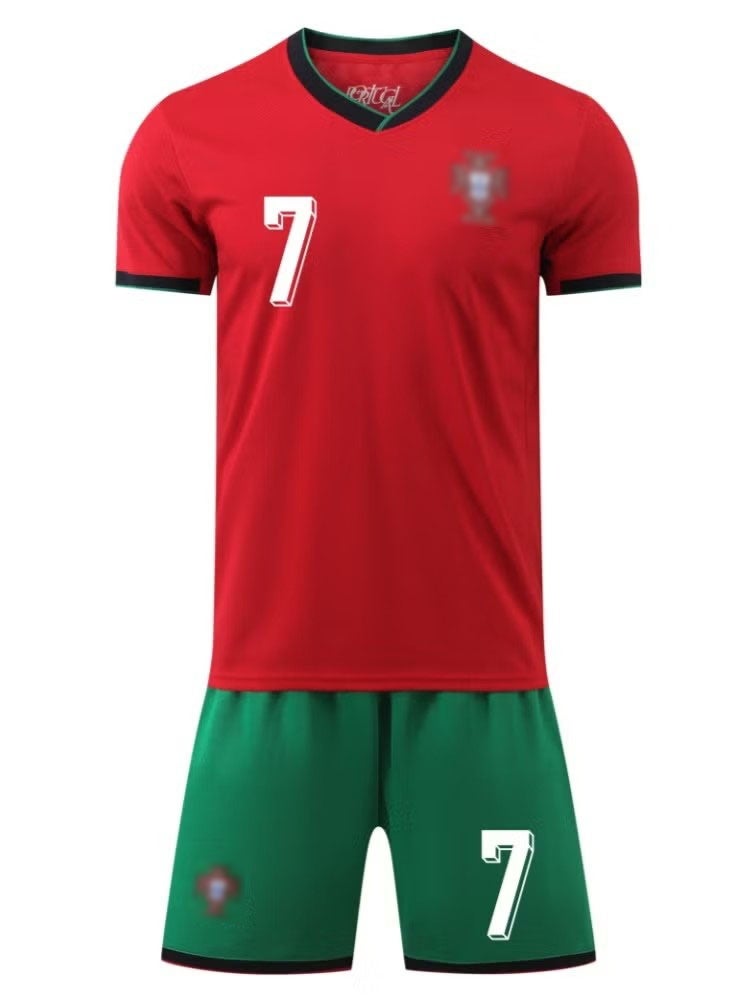 Adults Football Jersey Set, Ronaldo Jersey 7 With Socks Football Uniform Set – Portugal 7 Jersey Football Shirt, Adults Soccer Shirt Sportswear Set, Ideal For Fans and Players, Size Parameters For Men Women Youth - Image 4