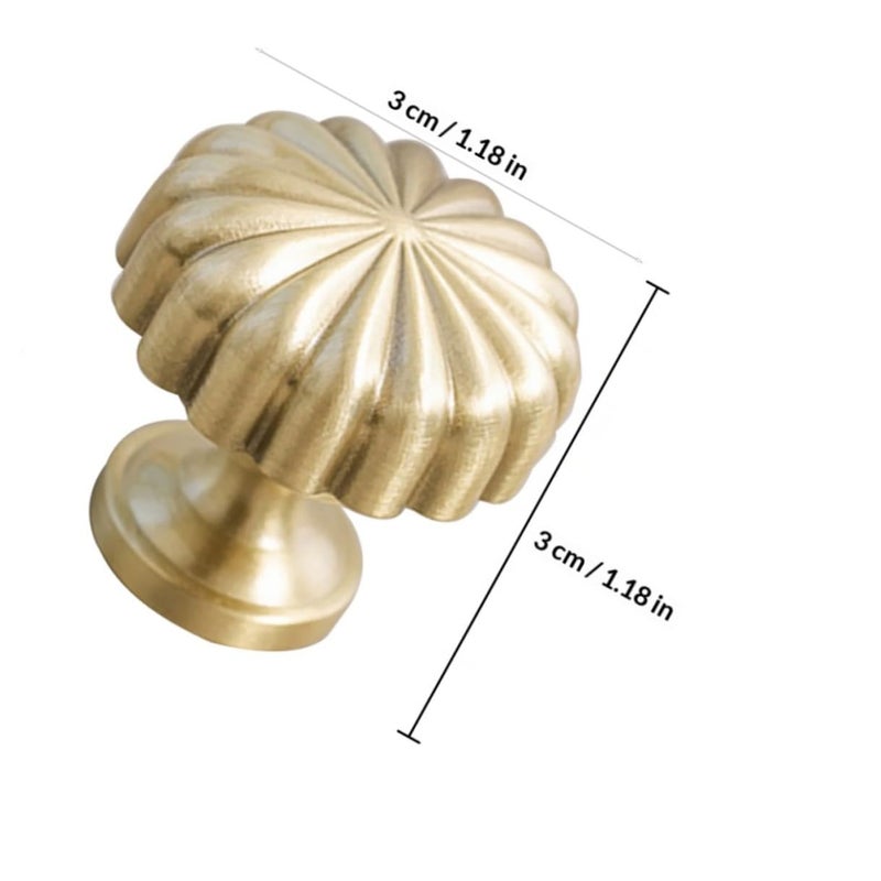 Solid Brass Gold Door Pull Handle 30mm Cabinet Drawer Knob For Wardrobe Cupboard - Image 3