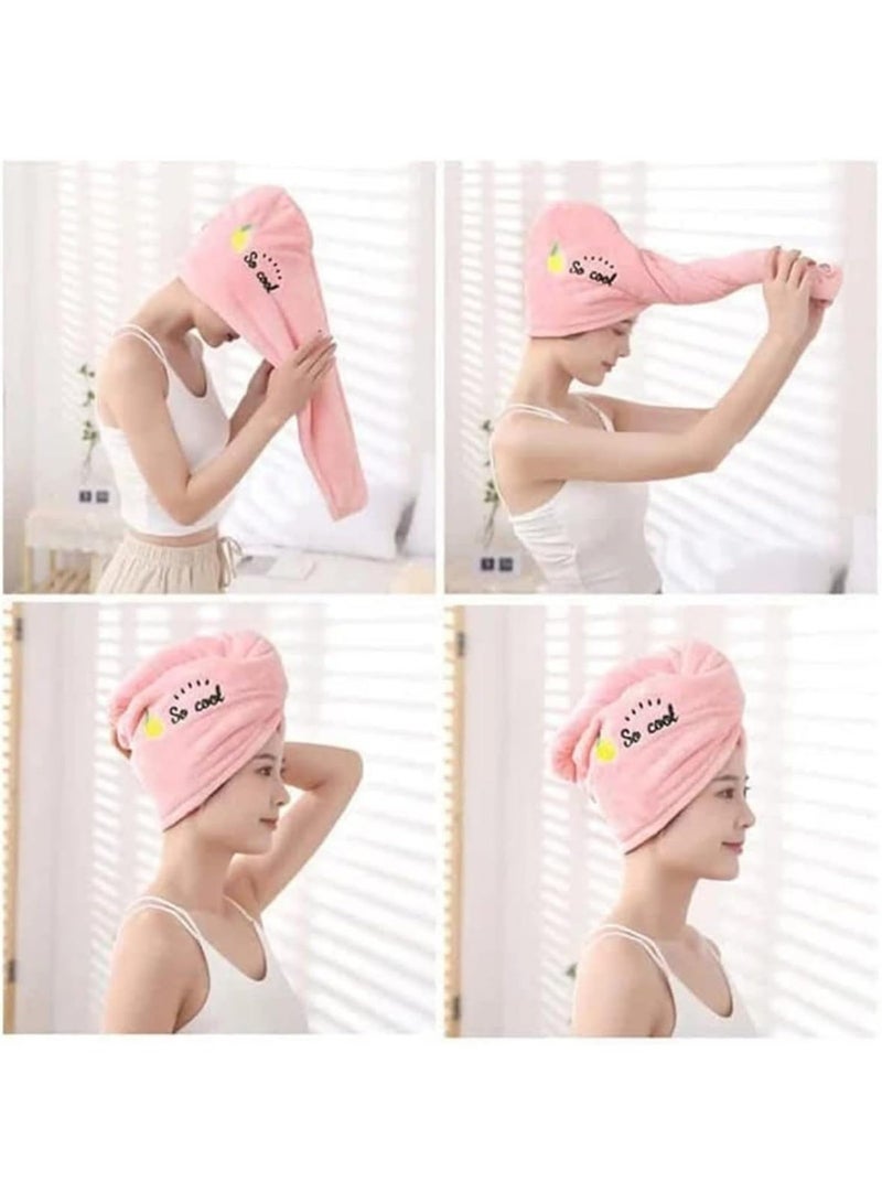Bluejw 5 Pcs Microfiber Hair Towel Wrap for Women, Super Absorbent Quick Dry Hair Turban for All Hair Style Anti Frizz, Large Hair Drying Towel with Button - Image 4