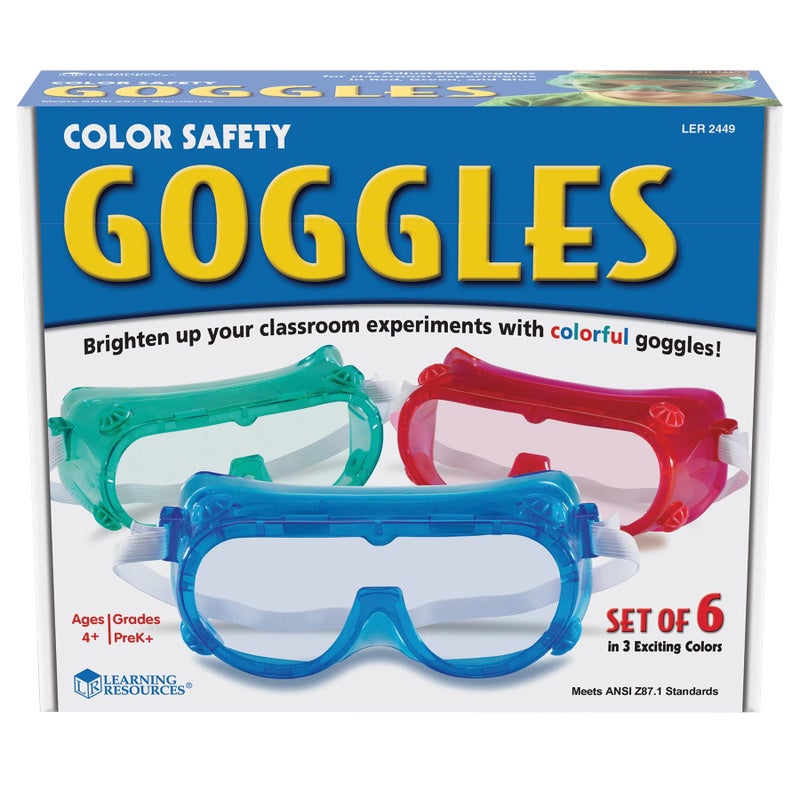 Learning Resources Colored Safety Goggles - 6 Pieces, Ages 4+ Classroom Accessories, Perfect For Kid's Science Experiments - Image 5