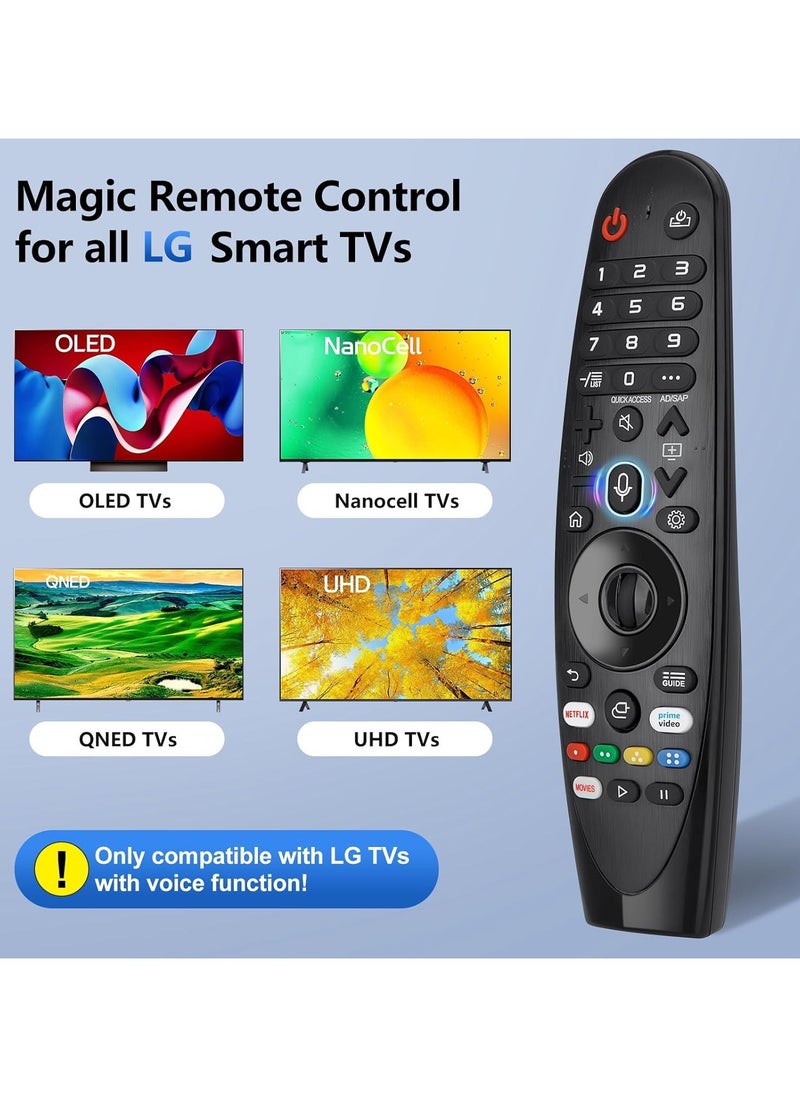 SNW - Magic Remote Control for LG TV, Universal for Original Remote MR19BA MR20GA MR21GA MR22GA MR23GA, Suitable for LG UHD OLED QNED NanoCell 4K 8K Smart TV, with Pointer and Voice Function - Image 1