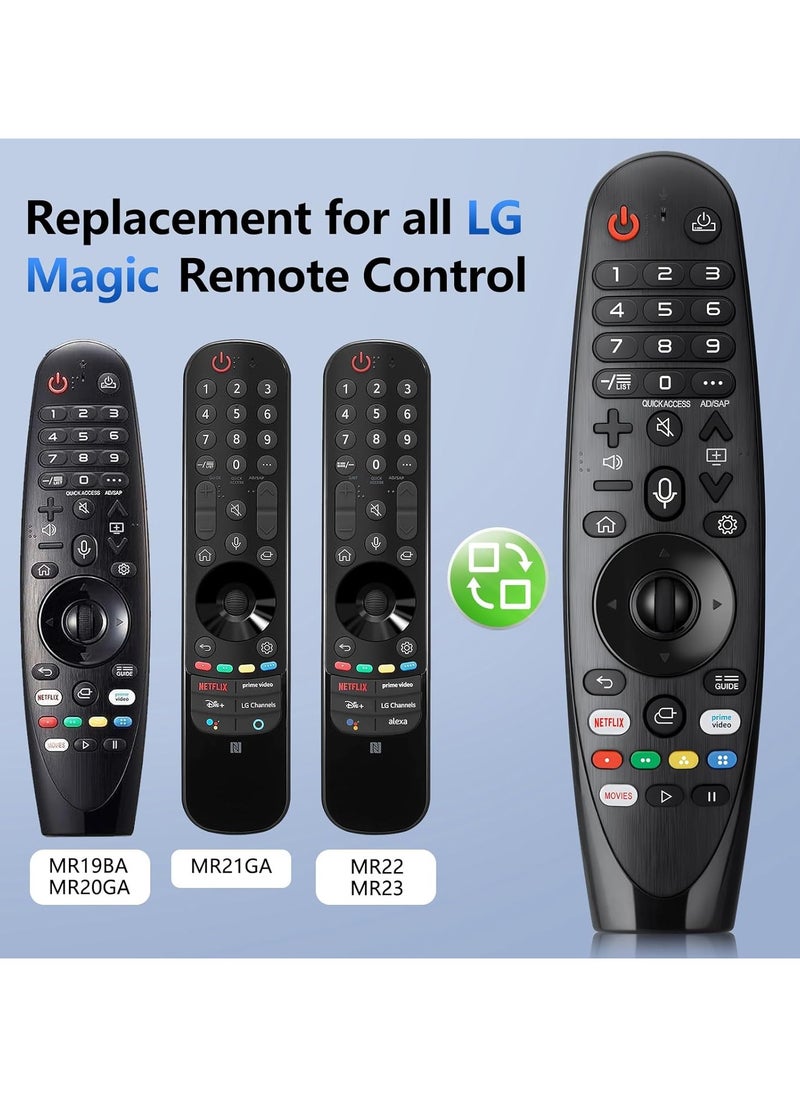 SNW - Magic Remote Control for LG TV, Universal for Original Remote MR19BA MR20GA MR21GA MR22GA MR23GA, Suitable for LG UHD OLED QNED NanoCell 4K 8K Smart TV, with Pointer and Voice Function - Image 1