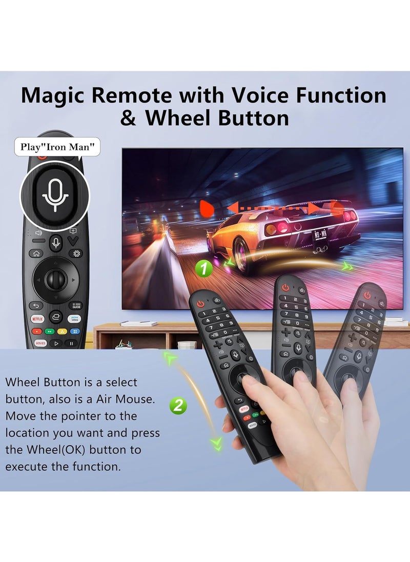 SNW - Magic Remote Control for LG TV, Universal for Original Remote MR19BA MR20GA MR21GA MR22GA MR23GA, Suitable for LG UHD OLED QNED NanoCell 4K 8K Smart TV, with Pointer and Voice Function - Image 1