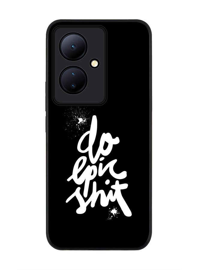 Stylizedd Rugged Black edge case for Vivo V29 Lite, Slim fit Soft Case Flexible Rubber Edges Anti Drop TPU Gel Thin Cover- Epic - Image 1