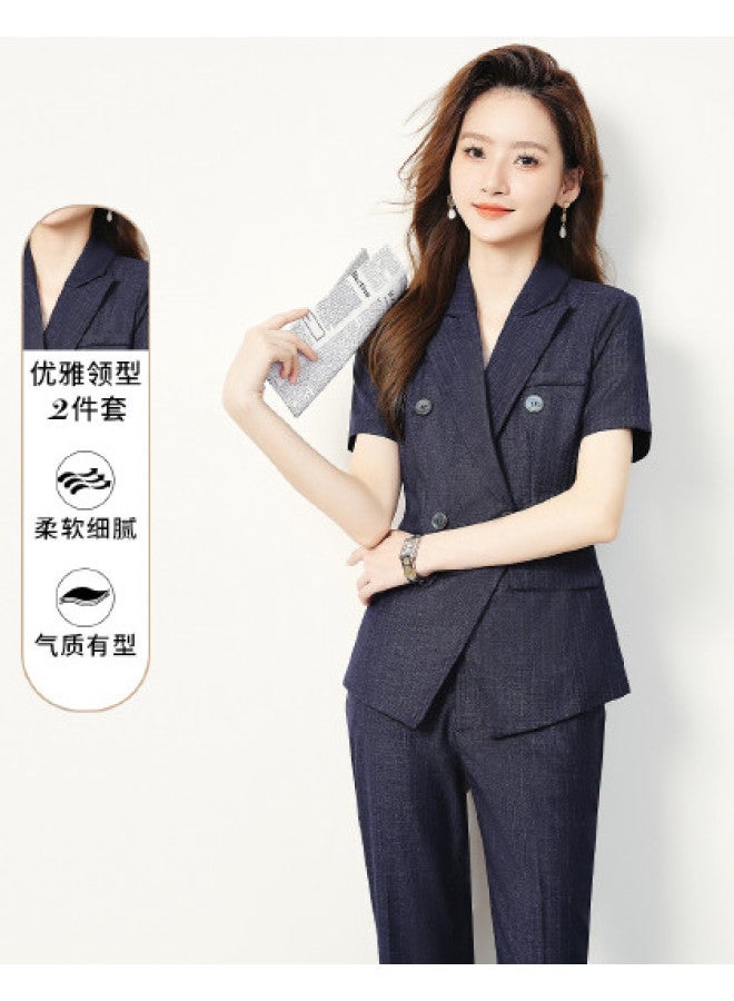 ROMON Women'S Suit, Simple And Elegant, Versatile For Daily Wear, Fashionable Two-Piece Set For Women - Image 1