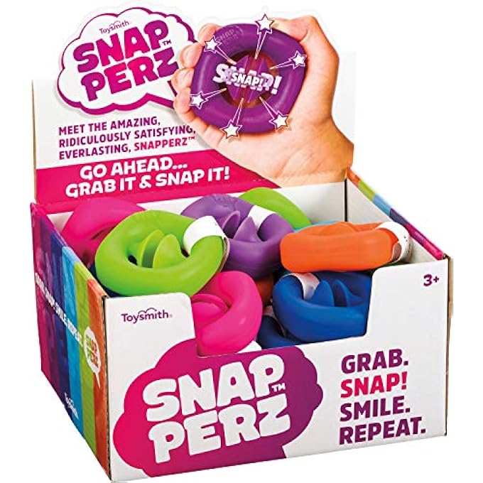 Snapperz Fidget Toy, Grab, Snap, Sensory, Squeeze, Party Pop Popper Noise Maker Stress Relief
