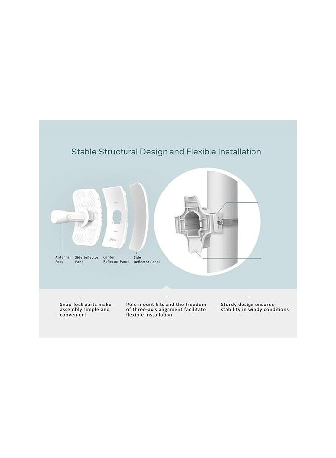 ريبنيو جهاز التوجيه AC867 .5 جيجا هرتز 867 ميجا بت في الثانية 23dBi هوائي CPE خارجي نقل لمسافات طويلة IP65 غلاف مقاوم للعوامل الجوية إدارة مركزية سهلة AC867 .5 جيجا هرتز 867 ميجا بت في الثانية 23dBi هوائي CPE خارجي نقل لمسافات طويلة IP65 غلاف مقاوم لتسرب الماء إدارة مركزية سهلة - Image 5