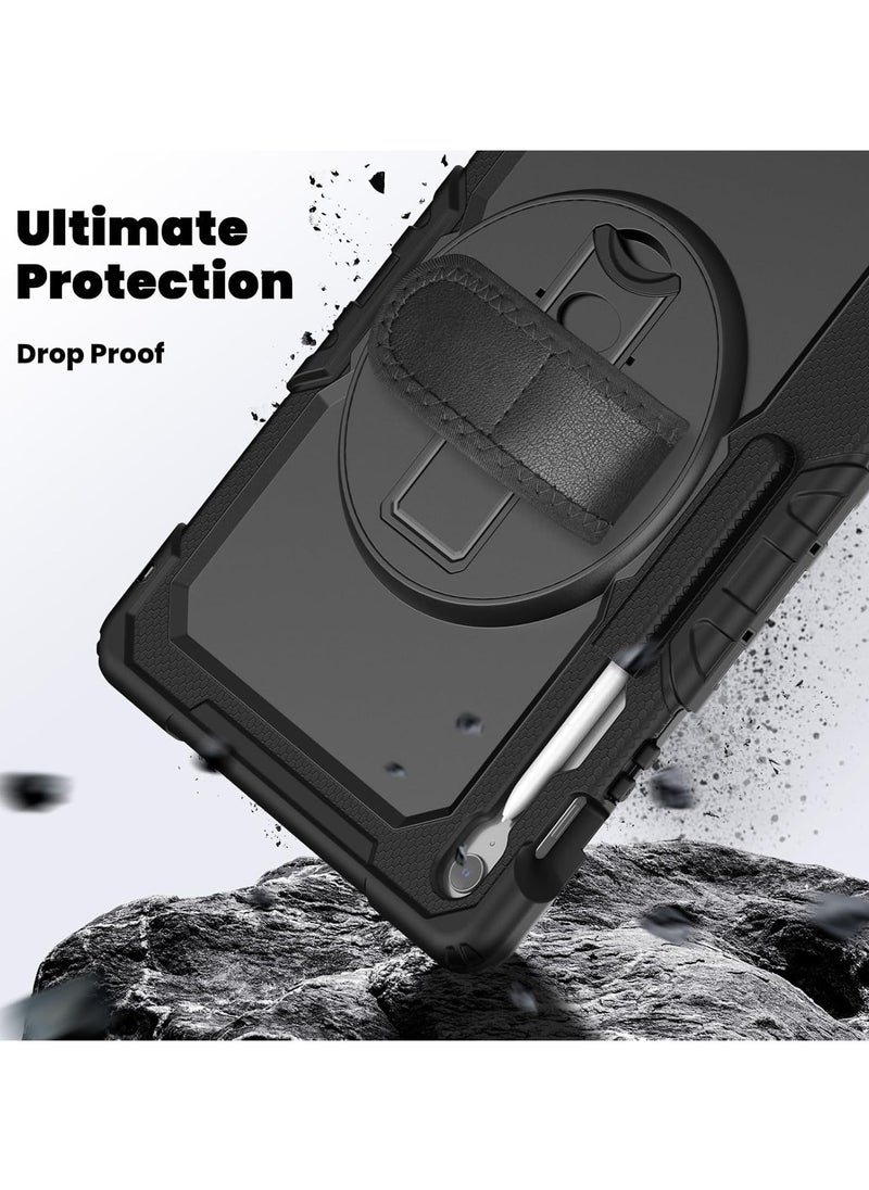 General - Case Compatible with Samsung Galaxy Tab S10 FE Plus 13.1-inch 2025 Model (SM-X620/X626B), Shockproof Cover with 360-degree Rotating Hand Strap/Cradle/Shoulder Strap - Image 1