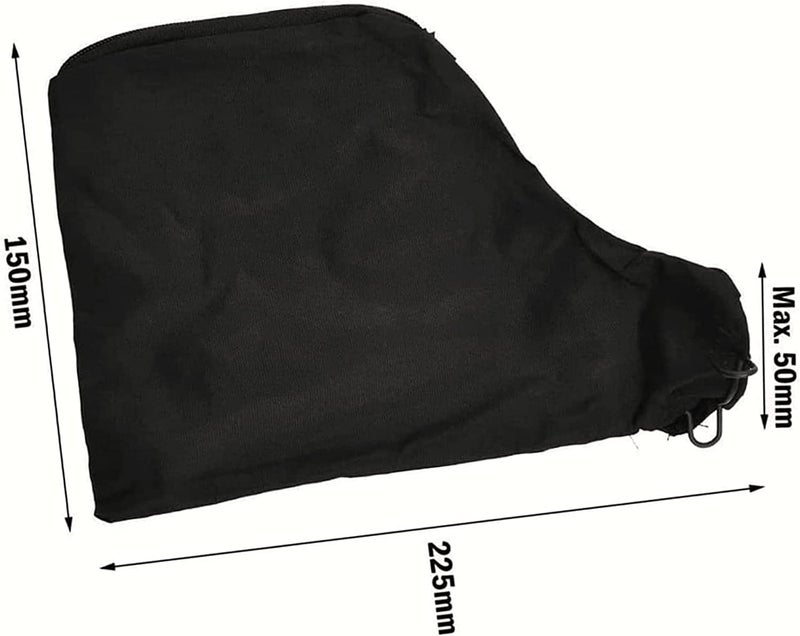 Twaitu Black Dust Collection Bag for 255 Miter Saw - with Zipper and Adjustable Wired Bracket, Easy to Carry and Store (2 Pack) - Image 2