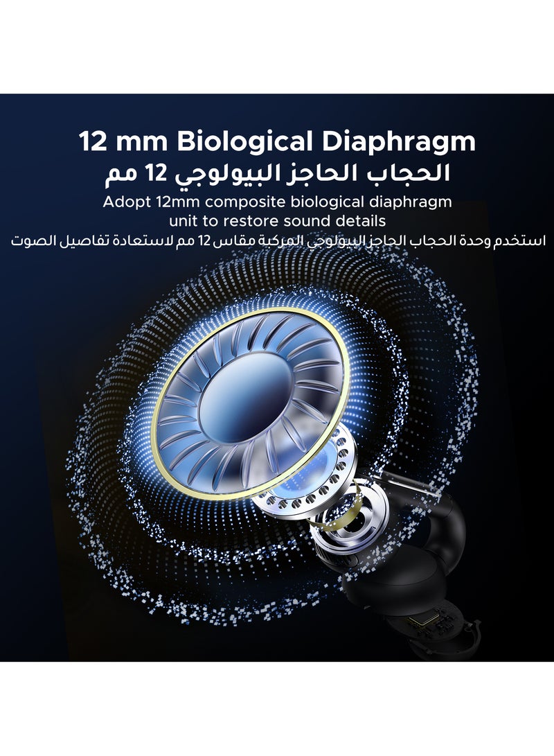 يو جرين سماعات هاي تيون S5 بلوتوث لاسلكية، سماعات أذن مفتوحة، سماعات أذن مانعة للضوضاء بلوتوث 5.4 مكالمات واضحة سماعة فوق الأذن فائقة الراحة مع خطافات للأذن اتصالات مزدوجة مقاومة IPX5 - Image 2