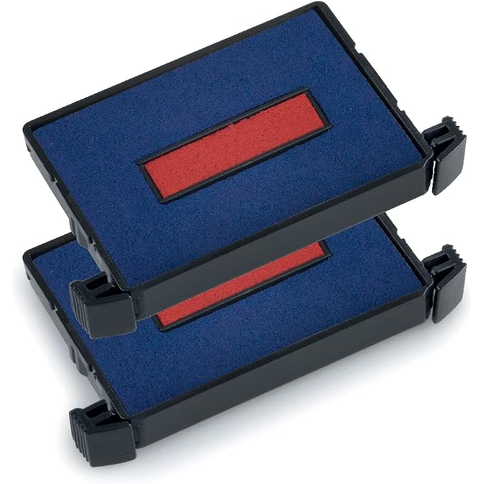 Trodat Replacement Ink Pads 6/4750/2 - Pack of 2 - Red/Blue - For The Trodat Printy 4760, 4750, 4750/L and 4755