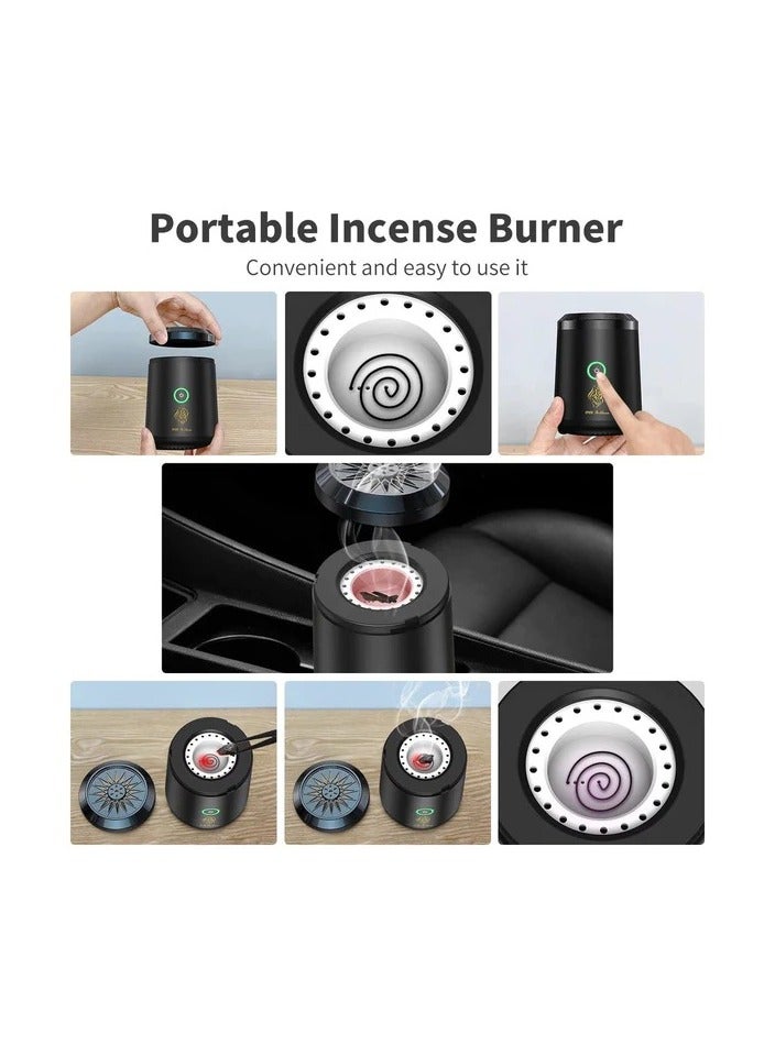 Bukhoor Electric Oud Incense Bukhoor BK-18 USB Mini Type-C Power Rechargeable Incense Burner For Car Home Desert Camping And Travel - Image 4