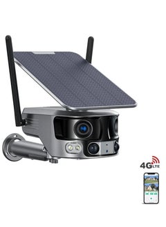Crony CRONY Y6 4G-4K-8MP-4X 180°Wide Angle   Dual Lens 4K Solar Camera Ultra HD 4GBattery Camera with 6W Solar Panel  - Image 1