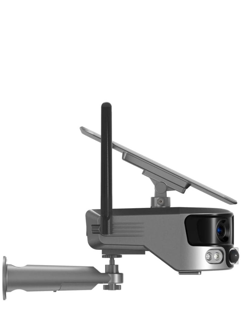 CRONY Y6 4G-4K-8MP-4X 180°Wide Angle   Dual Lens 4K Solar Camera Ultra HD 4GBattery Camera with 6W Solar Panel - Image 2