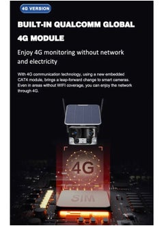 Crony CRONY Y6 4G-4K-8MP-4X 180°Wide Angle   Dual Lens 4K Solar Camera Ultra HD 4GBattery Camera with 6W Solar Panel  - Image 5