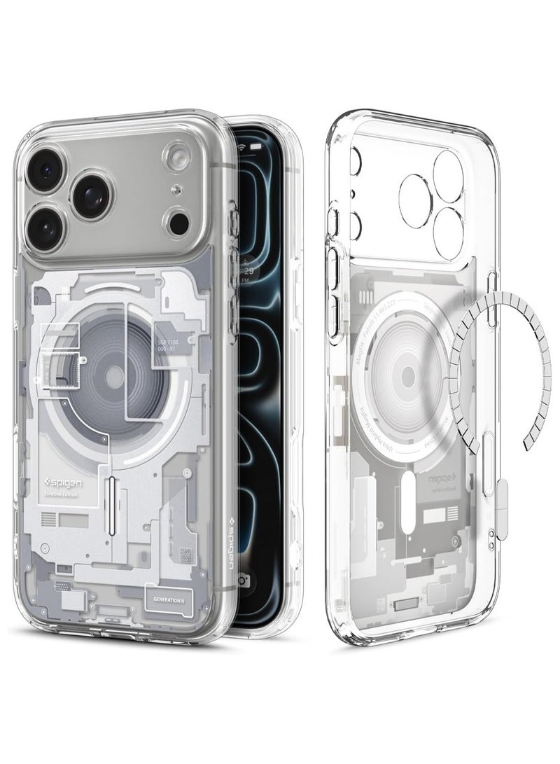 Spigen Ultra Hybrid MagFit iPhone 17 PRO Case Cover with MagSafe (2025) - Zero One White - Image 1