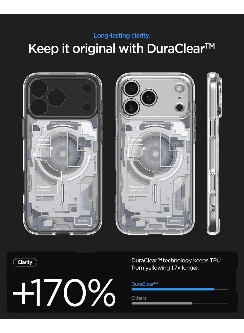 Spigen Ultra Hybrid MagFit iPhone 17 PRO Case Cover with MagSafe (2025) - Zero One White - Image 4
