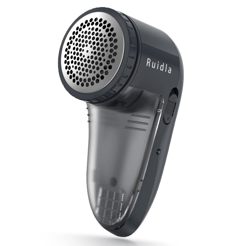 Ruidla Ruidla Fabric Shaver Defuzzer Electric Lint Remover Rechargeable Sweater Shaver with Stainless Steel 3Leaf Blades Dual Protection Removable Bin Easy Remove Fuzz Lint Pills Bobbles 