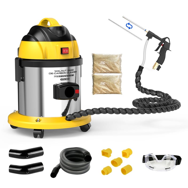 CMTOOL Walnut Blaster Kit for Carbon Cleaning 1200W Car Carbon Cleaning Tool with 2kg Walnut Sand Automotive Engine Exhaust Intake Valve Cleaner Machine HTS558