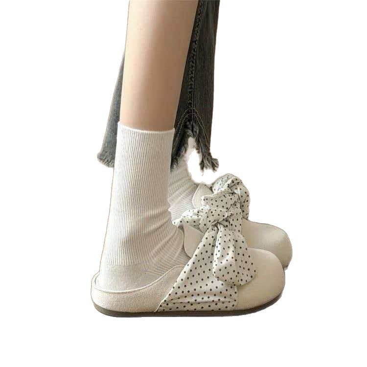 Women's Closed Toe Slide Sandals with Bow Detail - Image 5