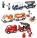Giant bean 6pcs Magnetic Rescue Train Car Set with Sound Light 3 in1 Police Fire Ambulance Emergency Vehicles Magnetic Coupling with Action Figures Accessories STEM Play Toy for Kids 3 - Image 2