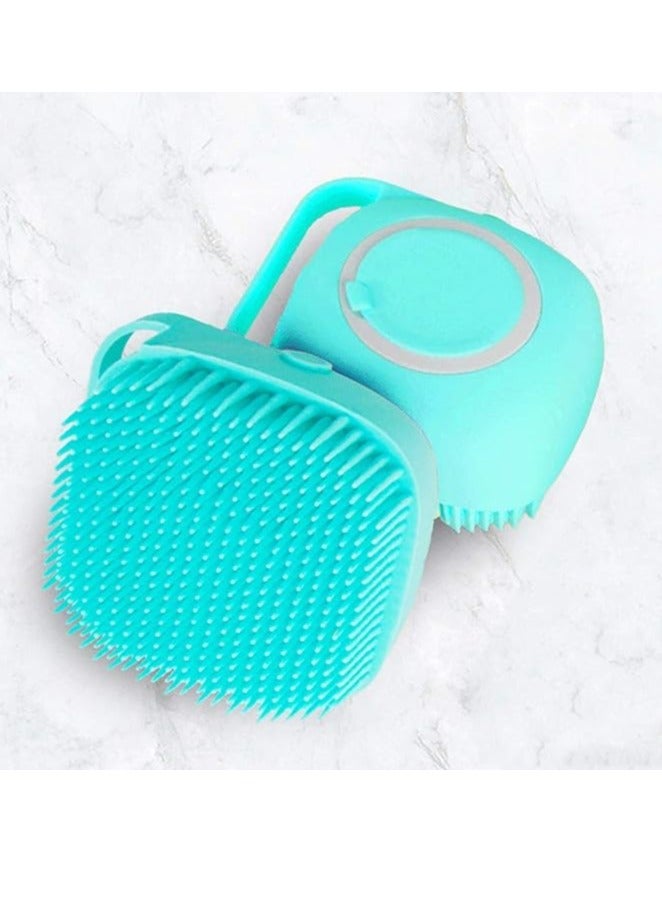 فرشاة استحمام للعناية بالحيوانات الأليفة مع حاوية شامبو للكلاب والقطط والاستحمام والعناية بالحيوانات الأليفة وفرشاة تدليك من السيليكون المطاطي الناعم ومشط وأداة استحمام - Image 2