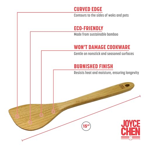 Joyce Chen Burnished Bamboo Wok Spatula, 15-Inch - Image 5