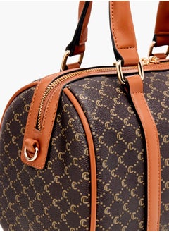 Le Confort Women Solid Bowler Bag with Detachable Strap and Zip Closure  - Image 5