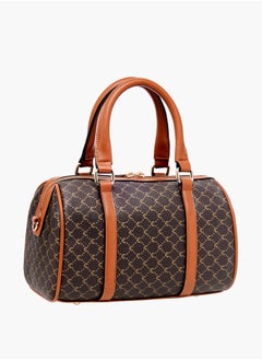 Le Confort Women Solid Bowler Bag with Detachable Strap and Zip Closure  - Image 3