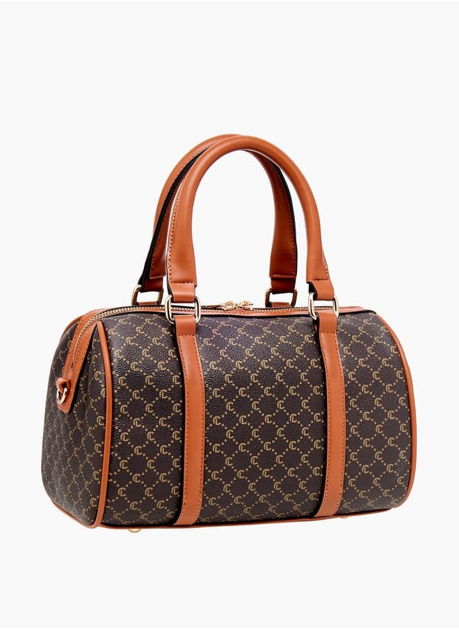 Le Confort Women Solid Bowler Bag with Detachable Strap and Zip Closure  - Image 3