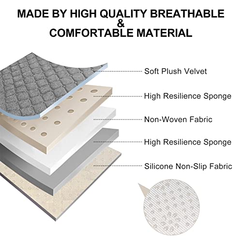 surpassme أغطية مقاعد السيارة من سورباسمي - أغطية مقاعد عالمية لملحقات السيارة مع جيوب تخزين، أغطية مقاعد أمامية وخلفية للسيارات، SUV، شاحنة، وفان (رمادي) - Image 2