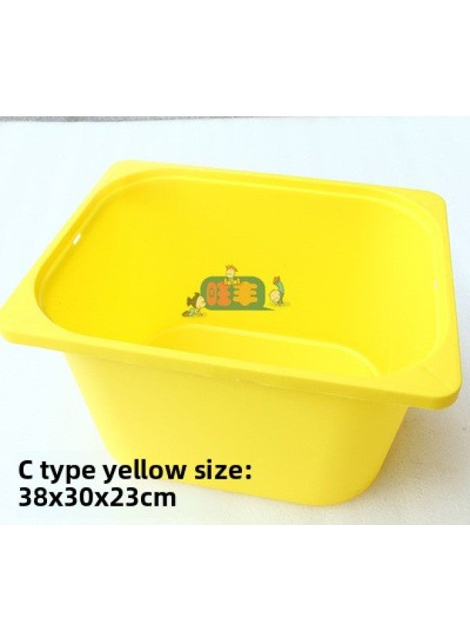 Special Offer Toy Box Children's Plastic Color Toy Storage Box Basket Basket Basket Basket Storage Box-Color:C Section Yellow 1  - Image 1